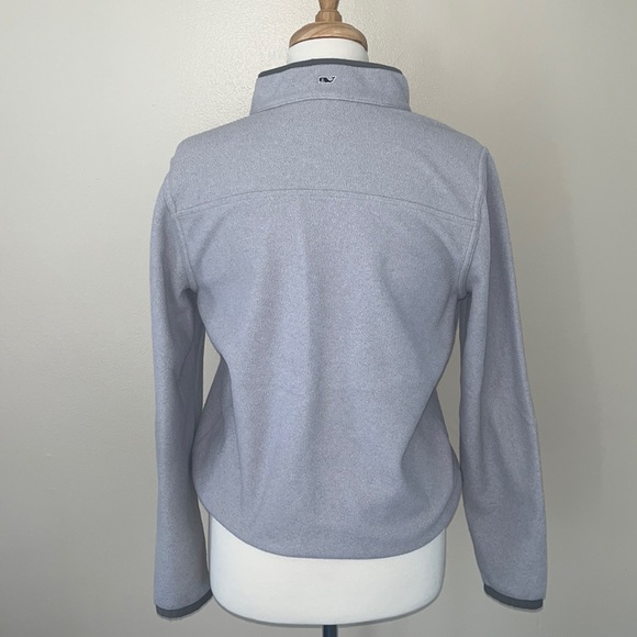 Vineyard Vines Grey fleece pullover with snaps - Picture 3 of 9
